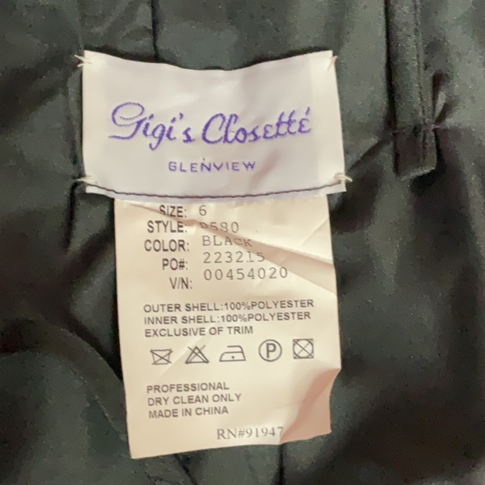 Alfred Sung Black Vintage Dress From Gigi’s Clossett 
In Glenview - Picture 9 of 10